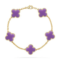 [Globe Jewelers]CLOVER 5 MOTIF LIGHT PURPLE BRACELET COLLECTION