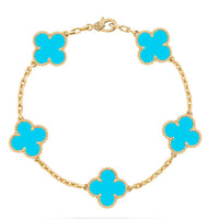 [Globe Jewelers] CLOVER 5 MOTIF TURQUOISE BRACELET COLLECTION