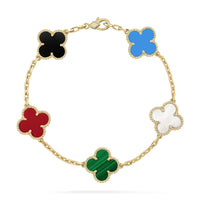 [Globe Jewelers]CLOVER 5 MOTIFS MULTICOLOR  BRACELET