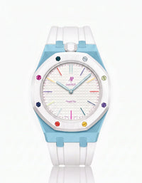 Silicone Strap & Case  Royal Pop Huit Blanc(Customize  Colors)