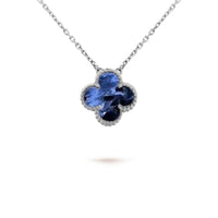 [Globe Jewelers]CLOVER 15MM PIETERSITE NECKLACE SILVER