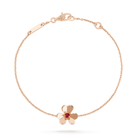 [Globe Jewelers]FRIVOLE GOLD FLOWER PINK MALACHITE BRACELET