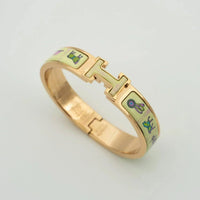 [Globe Jewelers]H PINK GOLD BRACELET CREAM CERAMIC