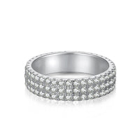 [Globe Jewelers]Zierlicher Tennisring mit rundem Schliff