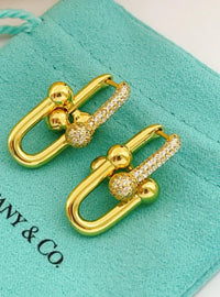[Globe Jewelers]TF HORSESHOE BUCKLE DIAMOND EARRINGS