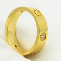 [Globe Jewelers]LOVE RING 5.5MM 3 DIAMONDS GOLD