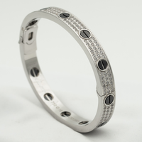 [Globe Jewelers]LOVE BRACELET 6.1MM DIAMOND-PAVED CERAMIC