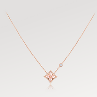 [Globe Jewelers]STAR PINK POP 1 DIAMOND PINK GOLD NECKLACE