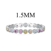 [Globe Jewelers]Radiant Sparkling Round Cut Daily Ring