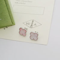 [Globe Jewelers]Clover Mini Pink Earrings