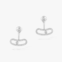 [Globe Jewelers]MOVE UNO SILVER DIAMOND EARRINGS