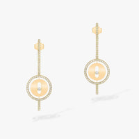 [Globe Jewelers]LUCKY MOVE ARROW PINK GOLD DIAMOND EARRINGS