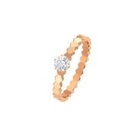[Globe Jewelers]BEE LOVE RING PINK GOLD 1 DIAMOND