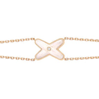 [Globe Jewelers]JEUX BRACELET WHITE MOP PINK GOLD 1 DIAMOND