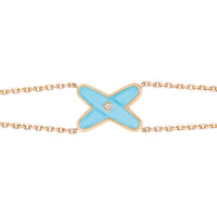 [Globe Jewelers]JEUX BRACELET TURQUOISE PINK GOLD 1 DIAMOND