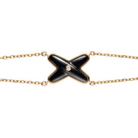 [Globe Jewelers]JEUX BRACELET ONYX PINK GOLD 1 DIAMOND