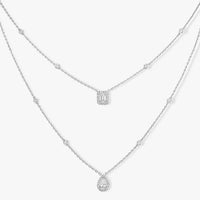 [Globe Jewelers]Diamond Necklace My Twin 2 Rows