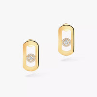 [Globe Jewelers]So Move Diamond Earrings in Yellow Gold