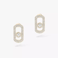 [Globe Jewelers]So Move Pave_-Set Diamond Earrings in Silver