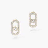 [Globe Jewelers]So Move Pave_-Set Diamond Earrings in Silver