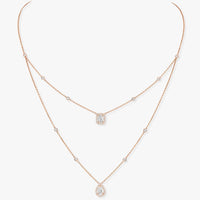 [Globe Jewelers]MY TWIN 2 ROW DIAMOND NECKLACE
