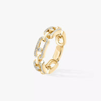 [Globe Jewelers]Move Link Pave_-Set Diamond Ring in Gold