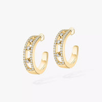 [Globe Jewelers]Diamond Pave_ Hoop Earrings Move