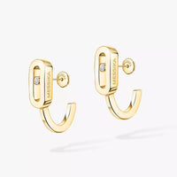 [Globe Jewelers]Diamond Mini Hoop Earrings Move Classique