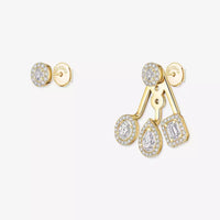 [Globe Jewelers] My Twin Trio  Diamond Earrings