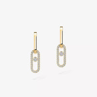[Globe Jewelers]Move Link Diamond Earrings