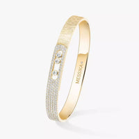 [Globe Jewelers]Move Noa Ciselé half pavé bangle