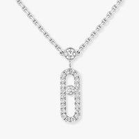 [Globe Jewelers]2 Rows Rose Gold Diamond Pave_ Necklace Move Uno