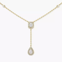 [Globe Jewelers]Gold Diamond Tie Necklace