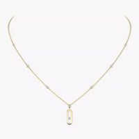 [Globe Jewelers] Move Uno Gold Diamond Long Necklace