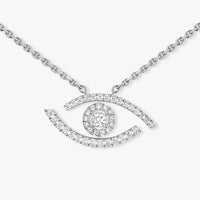 [Globe Jewelers]Pave_ Diamond Necklace Lucky Eye