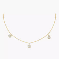 [Globe Jewelers]My Twin Diamond Necklace in Silver