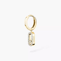 [Globe Jewelers]Move Uno Single Diamond Hoop Earring