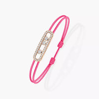 [Globe Jewelers]Messika Care(s) pink cord pavé bracelet