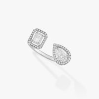 [Globe Jewelers]MY TWIN TOI & MOI SILVER DIAMOND RING
