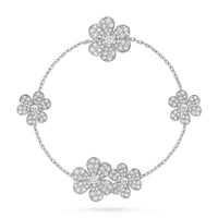 [Globe Jewelers] FRIVOLE Silberarmband mit 5 Blumen