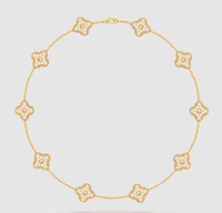[¡®Globe Jewelry¡¯]CLOVER 10 MOTIFS FULL DIAMOND NECKLACE