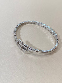 [Globe Jewelry]Viper Silver No‑Diamond Snake Bracelet