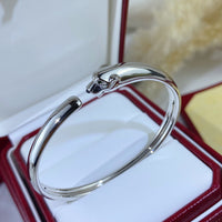 [Globe Jewelers]PANTHERE SILVER OPEN BRACELET